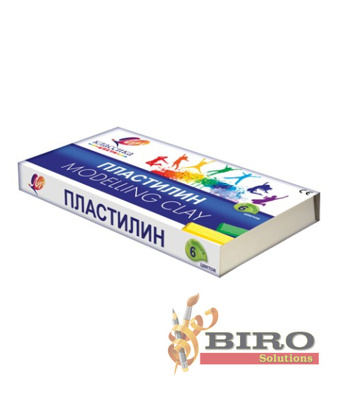 Pastă de modelat Klassika, 6 culori x 20 gr. + cutit
